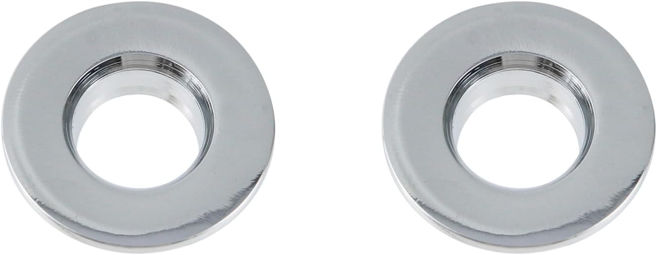 Wealrit 6 Pcs Chrome Bathroom Sink Overflow Caps