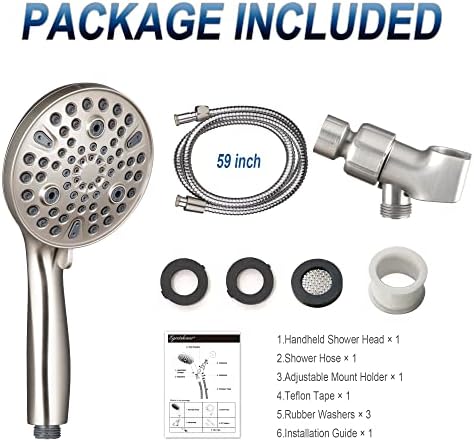 Egretshower High Pressure Handheld Showerhead with 10 Settings