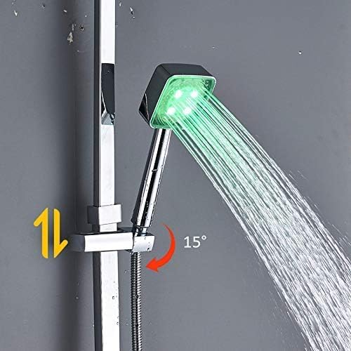TECKI 3-Way Mixer Bath Shower Faucet Set with Rainfall Head