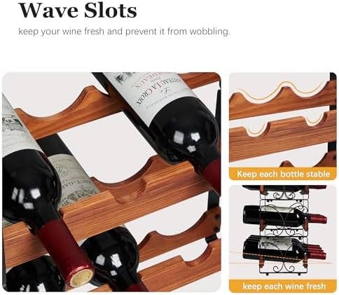 Xcosrack Freestanding Wine Rack with 4 Tiers and Patent Design
