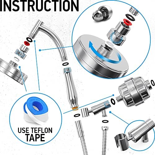 AquaHomeGroup Handheld Shower Head with Filter 1