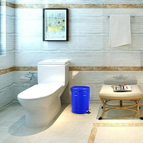 5L Round Step Pet Trash with LidMini Metal Pedal Bin