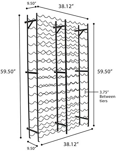 Sorbus 15-Tier Wine Rack - 150 Bottle Capacity