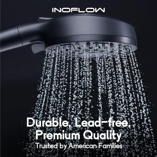 InoFlow High Flow Handheld Showerhead with 7 Modes and 60 Hose Matt Black