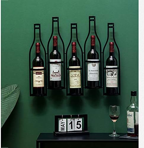 Wrought Iron Gold Wine Rack for Wall Mount