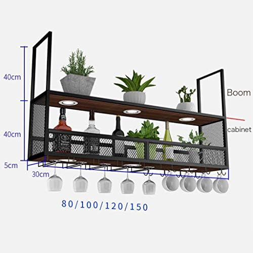 Pimex Wall-Mounted Wine Rack with Double Layer and Partitions