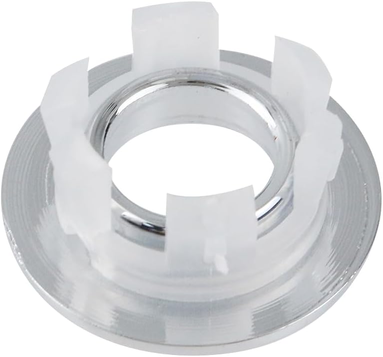 Wealrit 6 Pcs Chrome Bathroom Sink Overflow Caps