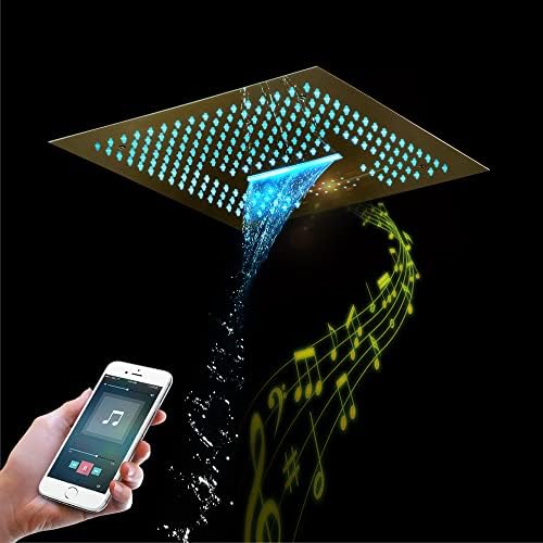 Bluetooth Music Shower Faucet Set with LED Light and 40 Thermostatic Control