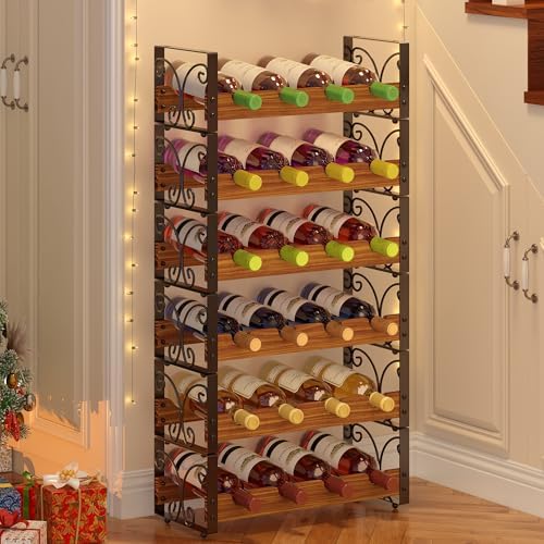 X-cosrack 6-Tier Freestanding Wine Rack with 24 Bottles Capacity