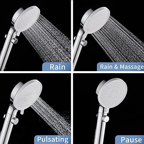 DOILIESE Handheld Shower Head with 3 Modes High Pressure Chrome Finish 60in Hose