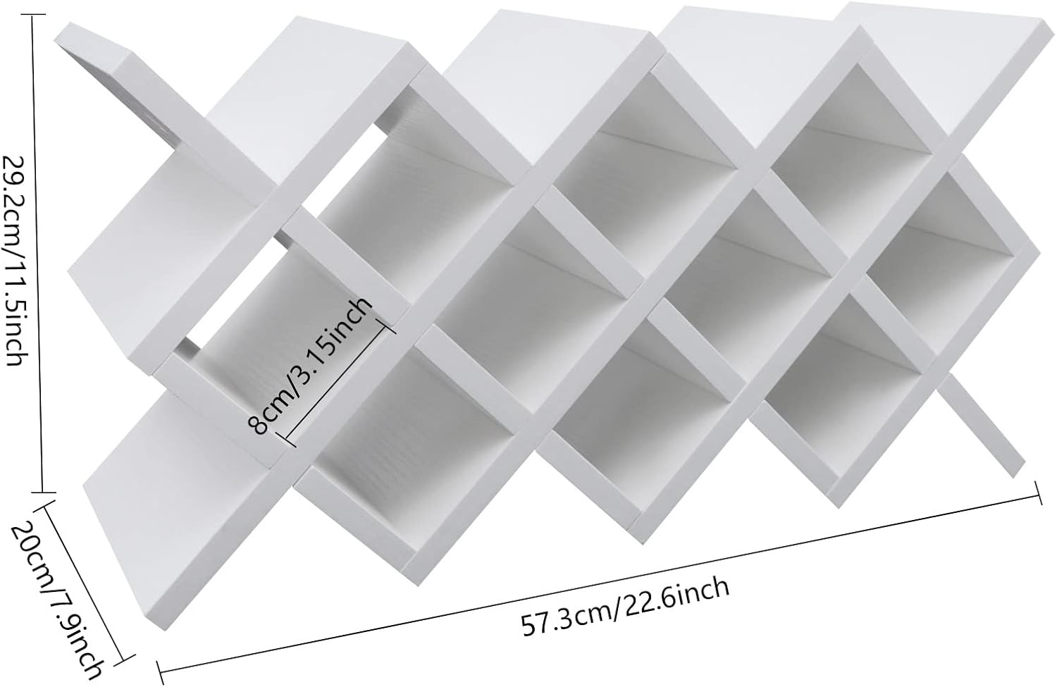 Wooden Wine Rack - 10 Bottle Wall Mounted Storage