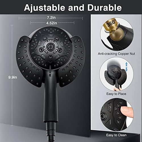 INAVAMZ 2-IN-1 Handheld Shower Head Combo with 60 Hose