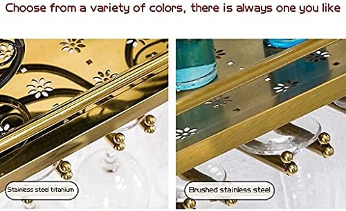 Wall-Mounted Wine Rack 2-Layer Stainless Steel Gold Brushed