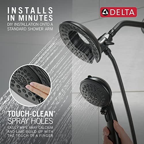 Delta In2ition 2 in 1 Dual Shower Head with Handheld Spray Matte Black