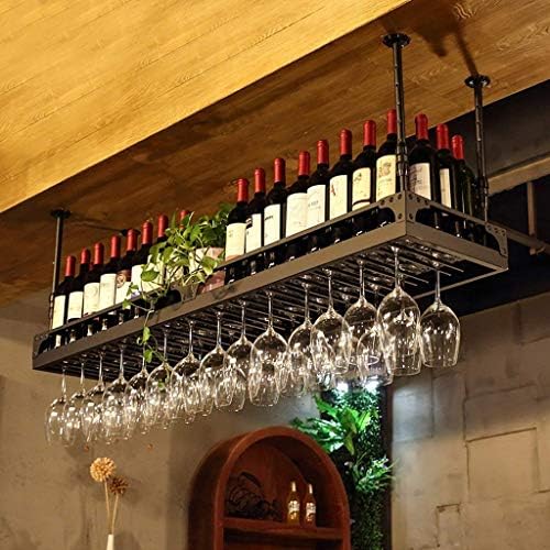 CGF- Wall-Mounted Wine Rack with Upside Down Design Black 60x35cm