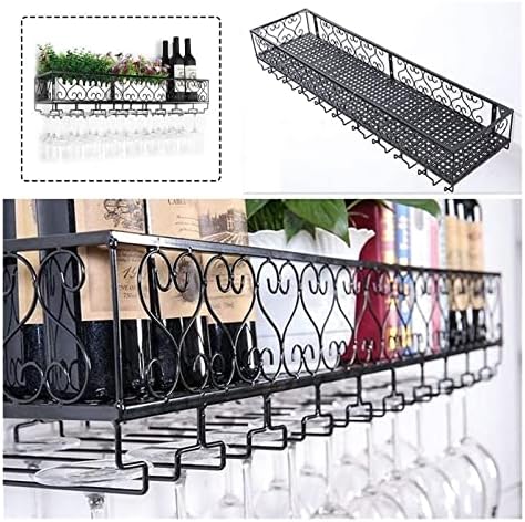ALDEPO Wall-Mounted Wine Racks Black Industrial Retro Design