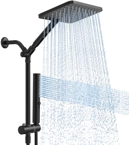 Hombeter 10 Inch Handheld Rain Shower Combo Matte Black