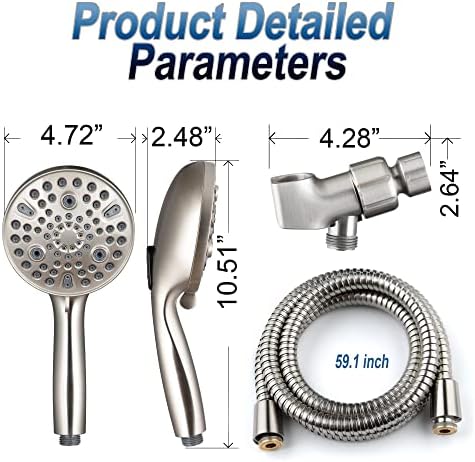 Egretshower High Pressure Handheld Showerhead with 10 Settings