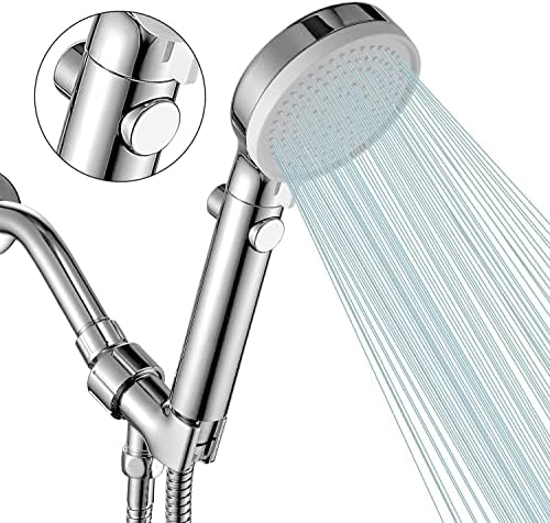 DOILIESE Handheld Shower Head with 3 Modes High Pressure Chrome Finish 60in Hose