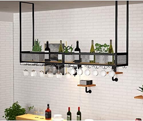 ZJDYDY Wall-Mounted Wine Rack with Glass Holder 1