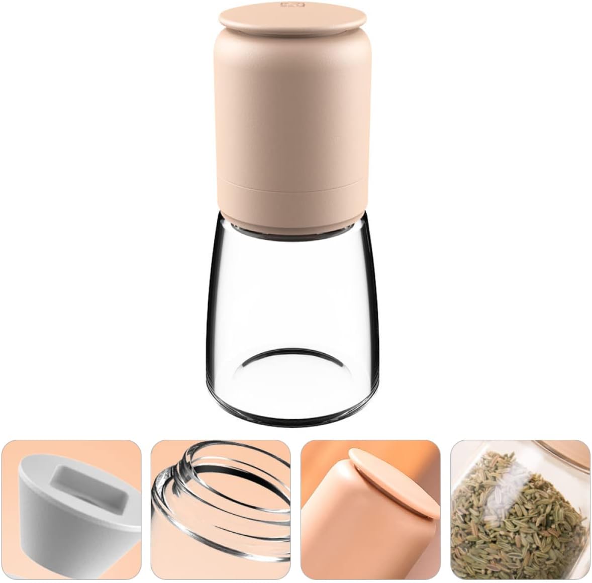 Alipis Salt Pepper Shaker Set with Refillable Glass Bottle