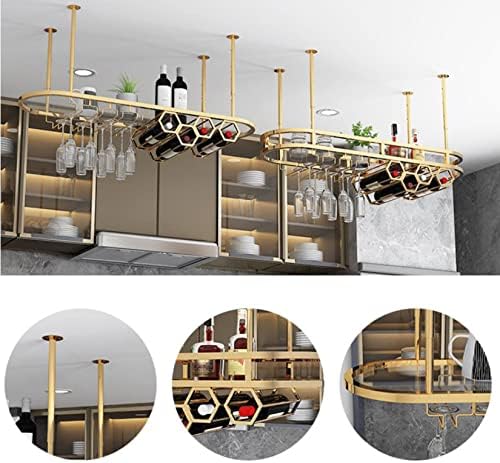 WORDFUN Adjustable Wall-Mounted Wine Glass Rack