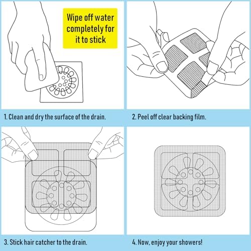 4x4 Disposable Drain Cover Hair Catcher 50 PCS