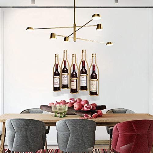 Wrought Iron Gold Wine Rack for Wall Mount