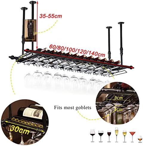 ZJDYDY Wall-Mounted Wine Rack with Adjustable Height