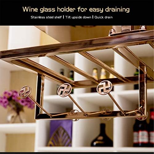 ZJDYDY Wall-Mounted Wine Rack 2 Layers Stainless Steel Adjustable Rack