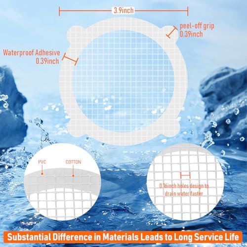 20 Pack Disposable Drain Hair Catcher Stickers