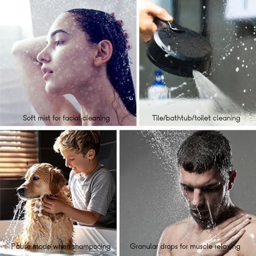 InoFlow High Flow Handheld Showerhead with 7 Modes and 60 Hose Matt Black