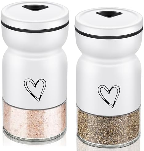Stainless Steel Salt and Pepper Shaker Set with Adjustable Pour Holes