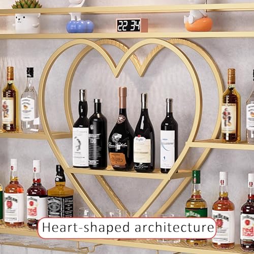 JKGHK 4-Layer Wall Mounted Wine Rack Black Industrial Style