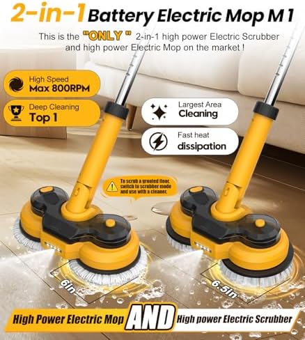 Qimedo 6000mAh Power Mop M1 800RPM Cordless Scrubber