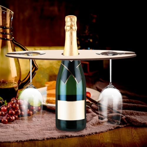 BESTOYARD Wooden Wine Rack - 3 Pack Khaki Freestanding Holder