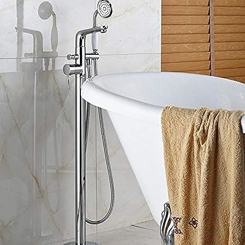 TECKI Chrome Polish Bath Shower Faucet One Handle 1