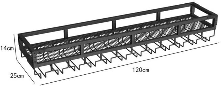 MaGiLL Floating Bar Shelves with LED Light Glass Holder