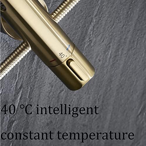 Rain Shower System with 10 Inch Head 3 Modes Thermostatic Faucet Set