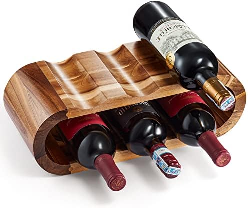 BLUEWEST 6 Bottle Wooden Wine Rack Stand