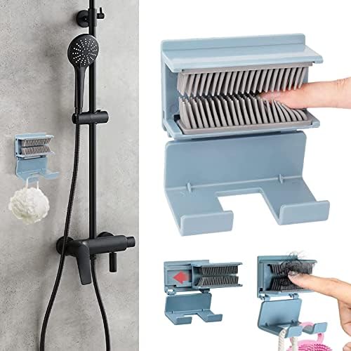 Oneasmot Shower Hair Catcher Wall Blue