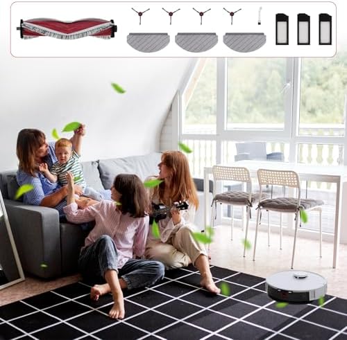 GreeSuit 12-Piece Vacuum Replacement Kit for Yeedi and ECOVACS