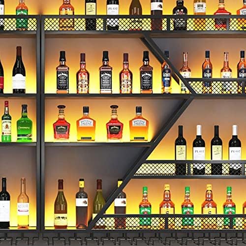 LED Wall Mounted Wine Rack with Glass Hangers 1