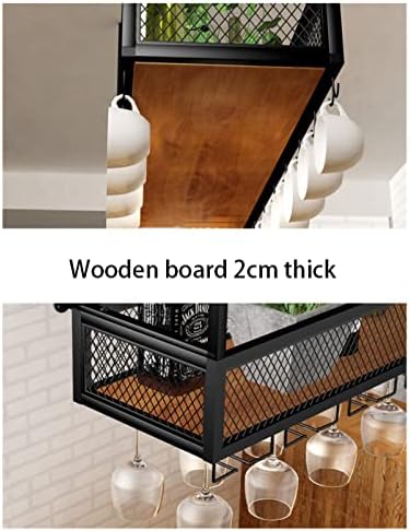 ZJDYDY Wall-Mounted Wine Rack with Glass Holder 1