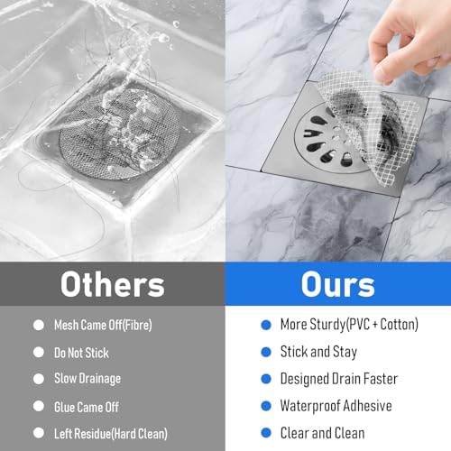 20 Pack Disposable Drain Hair Catcher Stickers