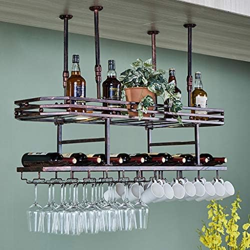 ZJDYDY Wall-Mounted Wine Rack Bronze 100x35cm