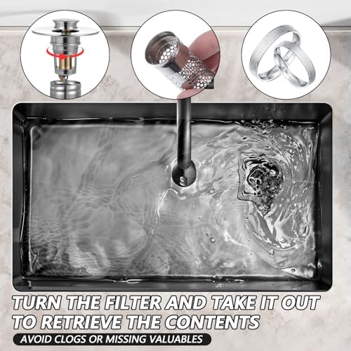 LLOUSSAK Drain Stopper with Anti-Clogging Basket