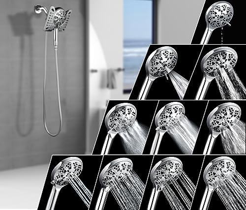 25 GPM Handheld Shower Head Combo with 10 Spray Settings