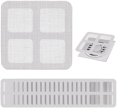 Quxddy 100pcs Shower Hair Catcher 4 Inch Square Drain Strainer