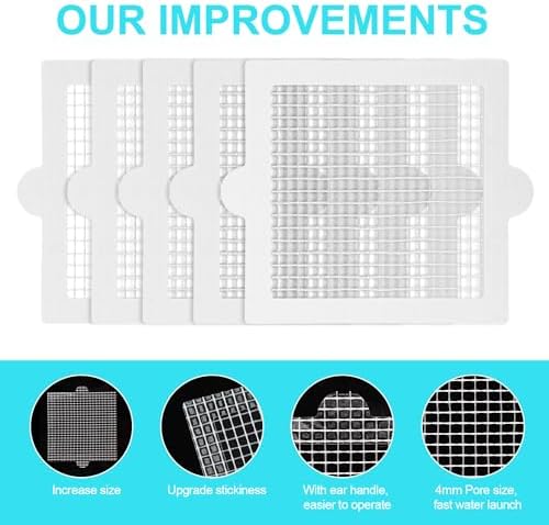 25pcs Shower Hair Catcher Mesh Sticker for Drain Cover
